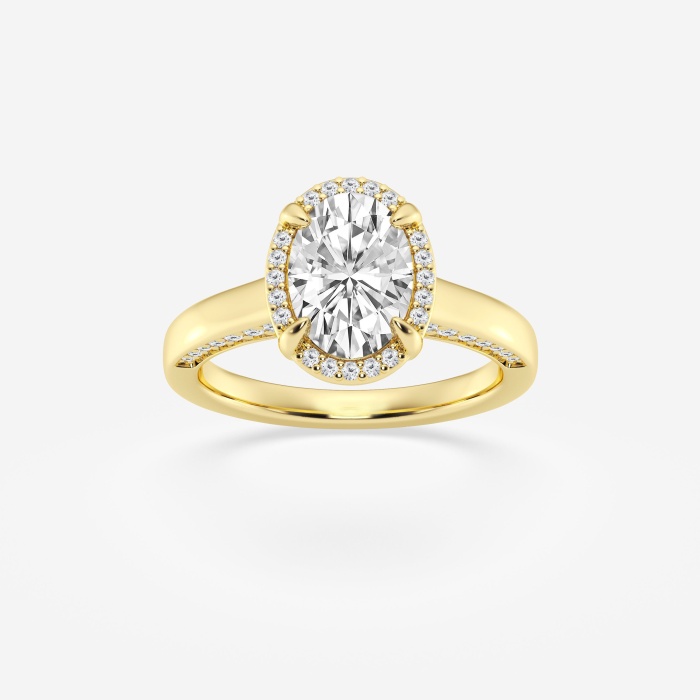Design ID 3514 - 1 7/8 ctw Oval Lab Grown Diamond Truly Custom Engagement Ring